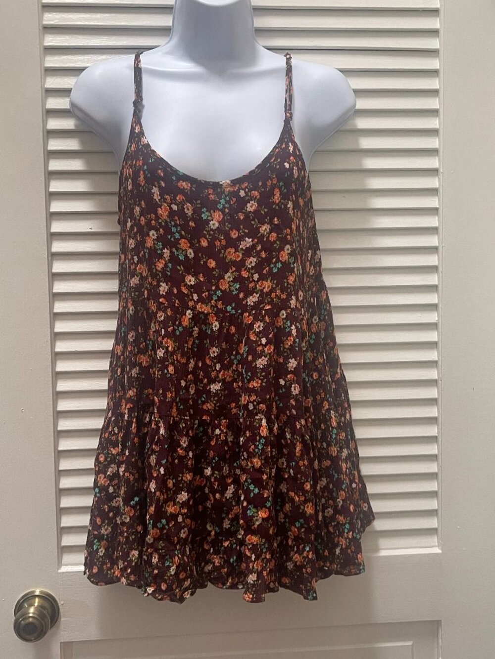Hanger 221 Floral Babydoll Cami Tank Top Size Large Boho